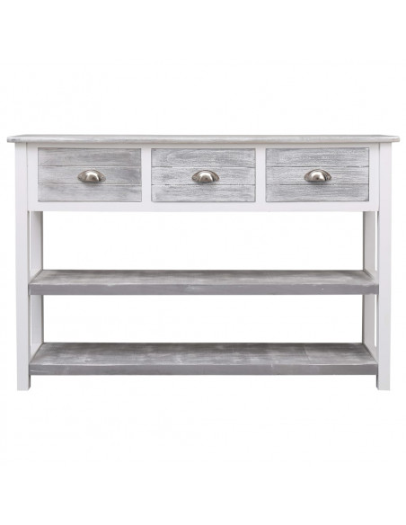 Credenza Stile Antico Grigia 115x30x76 cm in Legno