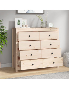 Armadietto Miele 100x40x90 cm in Legno Massello di Pino 2