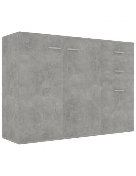 Credenza Grigio Cemento 105x30x75 cm in Legno Multistrato