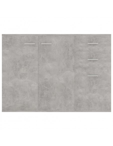 Credenza Grigio Cemento 105x30x75 cm in Legno Multistrato