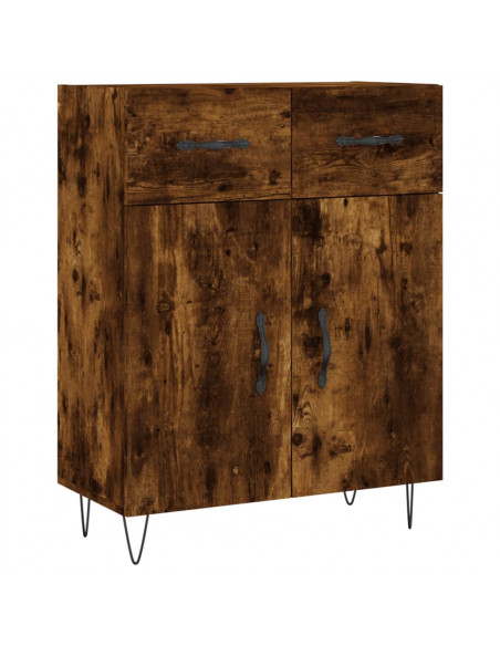 Credenza Rovere Fumo  69,5x34x180 cm in Legno Multistrato