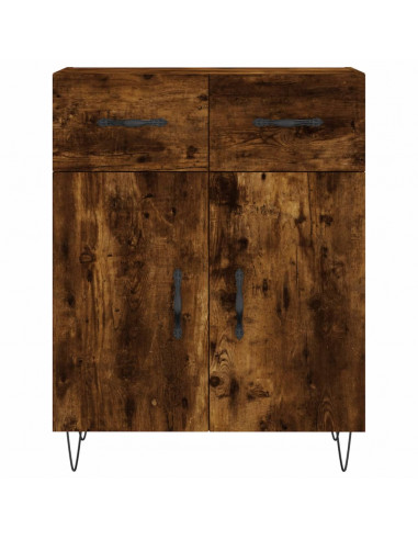 Credenza Rovere Fumo  69,5x34x180 cm in Legno Multistrato