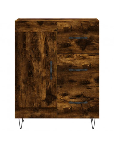 Credenza Rovere Fumo  69,5x34x180 cm in Legno Multistrato