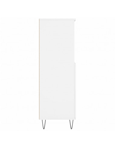Credenza Alta Bianca 60x36x110 cm in Legno Multistrato