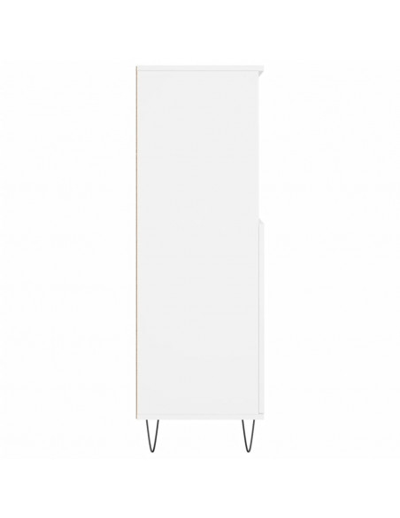 Credenza Alta Bianca 60x36x110 cm in Legno Multistrato