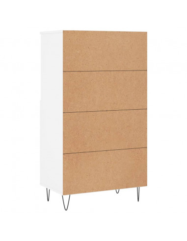 Credenza Alta Bianca 60x36x110 cm in Legno Multistrato