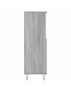Credenza Grigio Sonoma 60x36x110 cm in Legno Multistrato 2