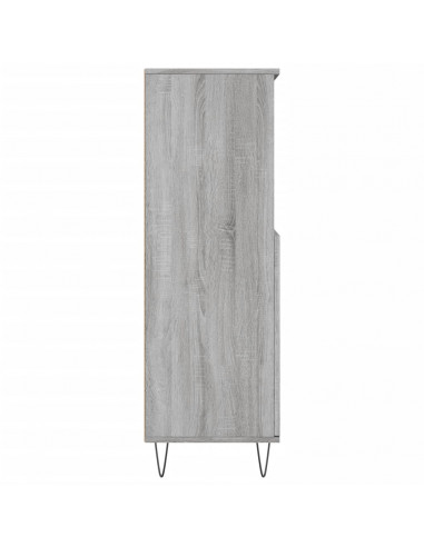 Credenza Grigio Sonoma 60x36x110 cm in Legno Multistrato