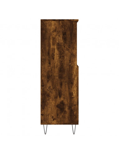 Credenza Rovere Fumo 60x36x110 cm in Legno Multistrato