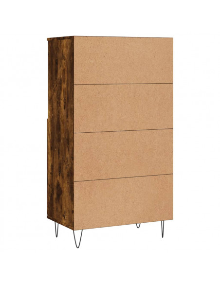Credenza Rovere Fumo 60x36x110 cm in Legno Multistrato