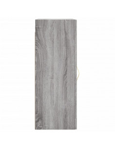 Mobile a Parete Grigio Sonoma 34,5x34x90 cm Legno Multistrato 2