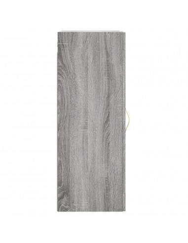 Mobile a Parete Grigio Sonoma 34,5x34x90 cm Legno Multistrato