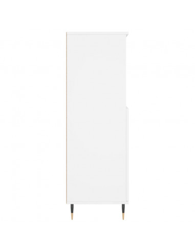 Credenza Alta Bianca 60x36x110 cm in Legno Multistrato
