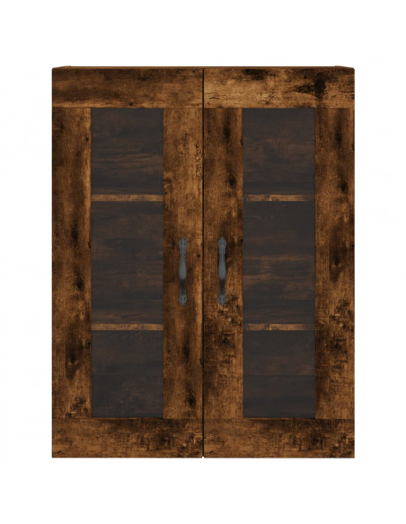 Mobile a Parete Rovere Fumo 69,5x34x90 cm in Legno Multistrato