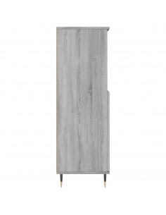 Credenza Grigio Sonoma 60x36x110 cm in Legno Multistrato 2