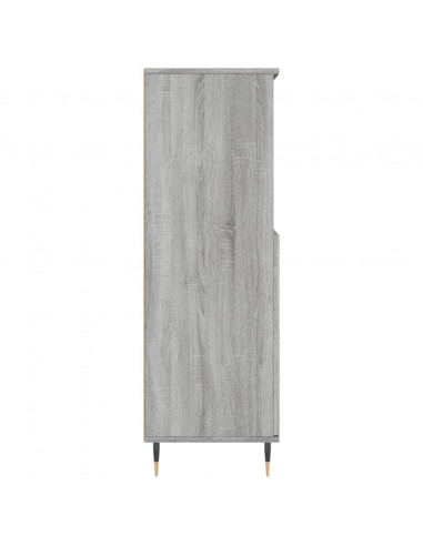 Credenza Grigio Sonoma 60x36x110 cm in Legno Multistrato