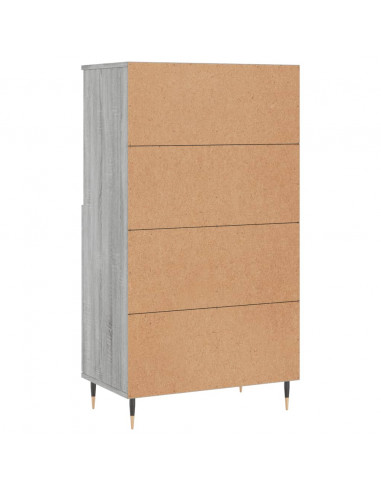 Credenza Grigio Sonoma 60x36x110 cm in Legno Multistrato