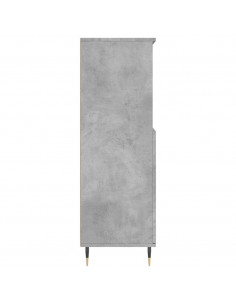 Credenza Grigio Cemento 60x36x110 cm in Legno Multistrato 2