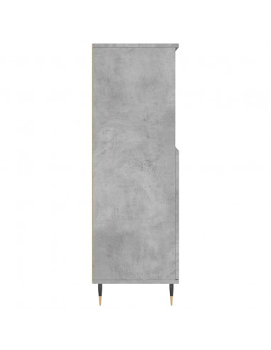 Credenza Grigio Cemento 60x36x110 cm in Legno Multistrato