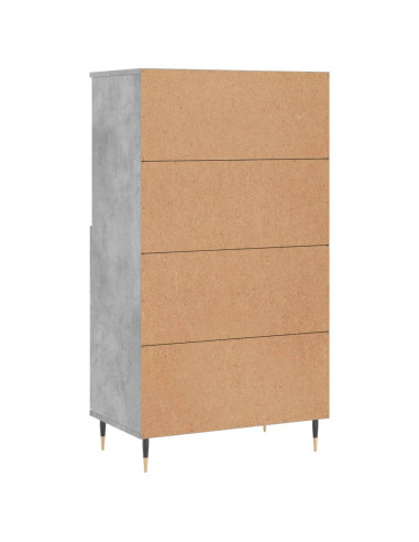 Credenza Grigio Cemento 60x36x110 cm in Legno Multistrato