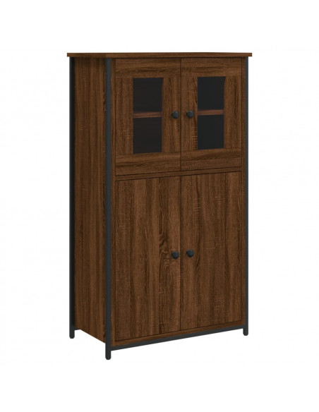 Credenza Rovere Marrone 62x32x106,5 cm in Legno Multistrato