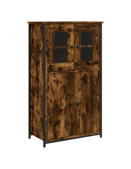 Credenza Rovere Fumo 62x32x106,5 cm in Legno Multistrato