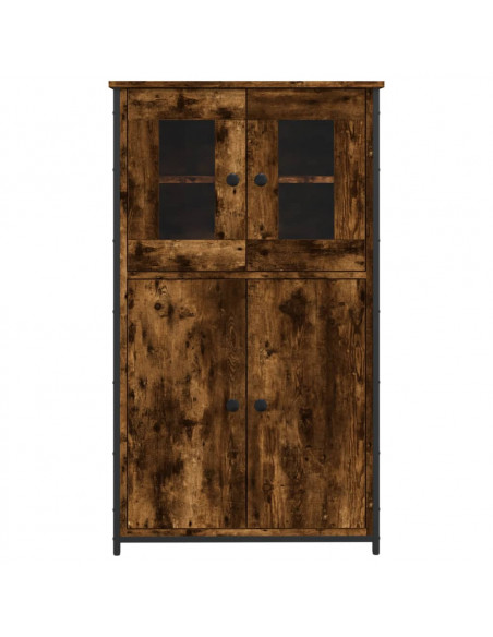Credenza Rovere Fumo 62x32x106,5 cm in Legno Multistrato