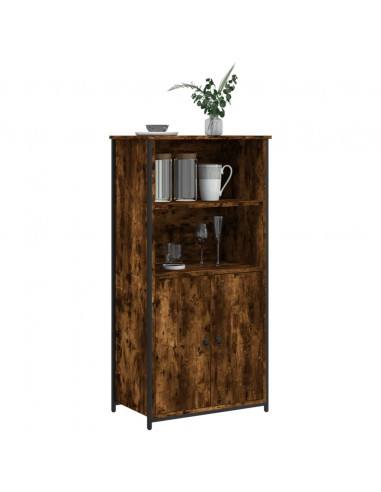 Credenza Rovere Fumo 62x36x121,5 cm in Legno Multistrato