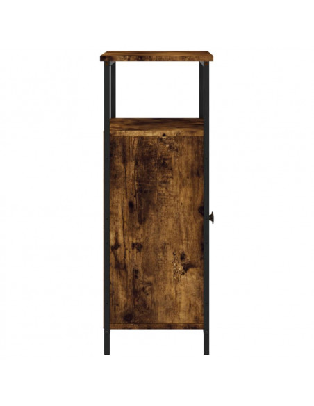 Credenza Rovere Fumo 70x30x80 cm in Legno Multistrato