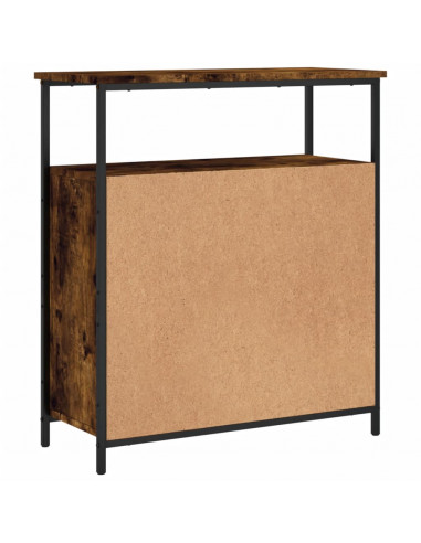 Credenza Rovere Fumo 70x30x80 cm in Legno Multistrato
