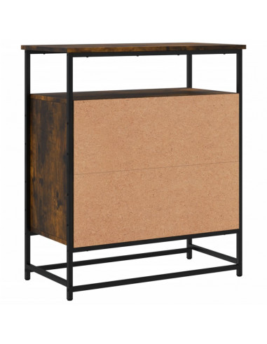 Credenza Rovere Fumo 69x35x80 cm in Legno Multistrato