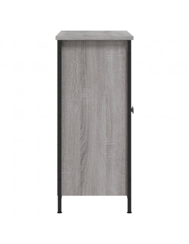 Credenza Grigio Sonoma 100x33x75 cm in Legno Multistrato