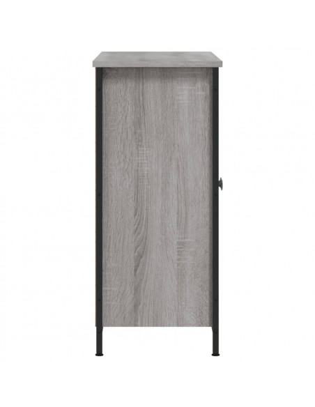 Credenza Grigio Sonoma 100x33x75 cm in Legno Multistrato