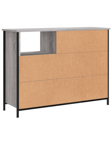 Credenza Grigio Sonoma 100x33x75 cm in Legno Multistrato