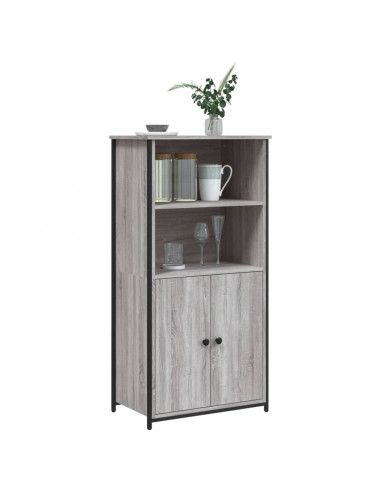 Credenza Grigio Sonoma 62x36x121,5 cm in Legno Multistrato