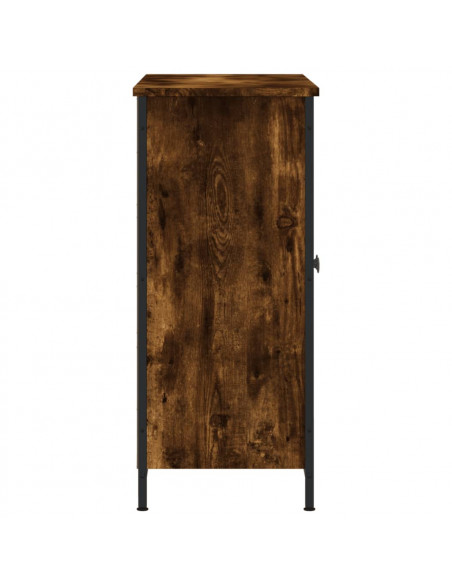 Credenza Rovere Fumo 100x33x75 cm in Legno Multistrato