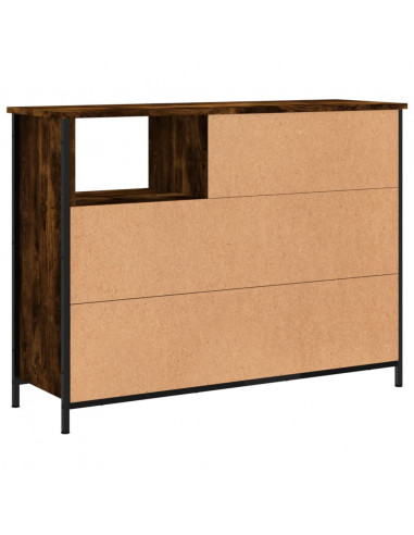 Credenza Rovere Fumo 100x33x75 cm in Legno Multistrato