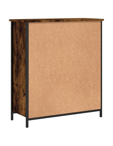 Credenza Rovere Fumo 70x30x80 cm in Legno Multistrato