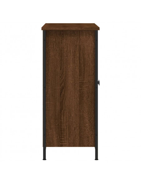 Credenza Rovere Marrone 100x33x75 cm in Legno Multistrato