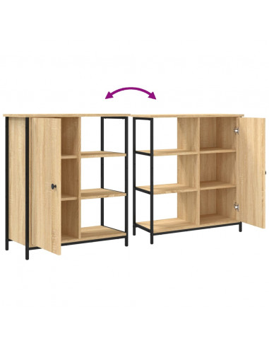 Credenza Rovere Sonoma 70x30x80 cm in Legno Multistrato