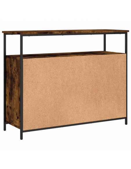 Credenza Rovere Fumo 100x35x80 cm in Legno Multistrato