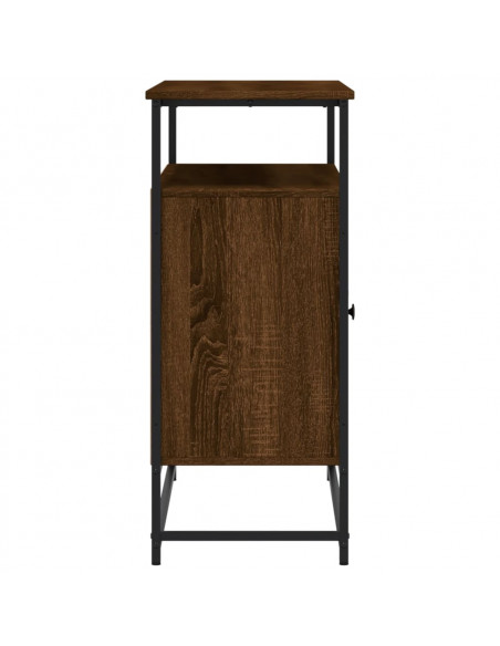 Credenza Rovere Marrone 100x35x80 cm in Legno Multistrato