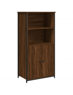 Credenza Rovere Marrone 62x36x121,5 cm in Legno Multistrato 2