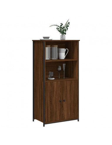 Credenza Rovere Marrone 62x36x121,5 cm in Legno Multistrato