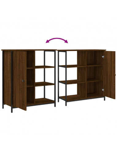 Credenza Rovere Marrone 70x30x80 cm in Legno Multistrato