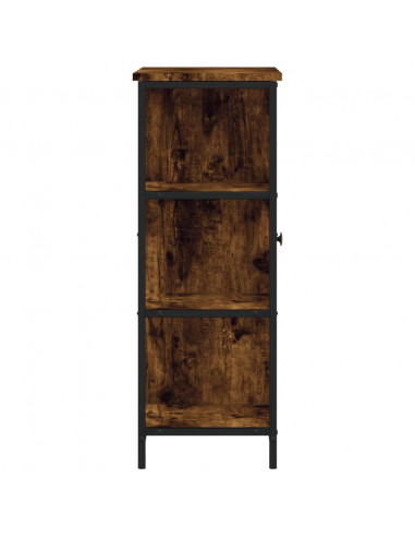 Credenza Rovere Fumo 70x30x80 cm in Legno Multistrato