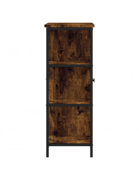 Credenza Rovere Fumo 70x30x80 cm in Legno Multistrato