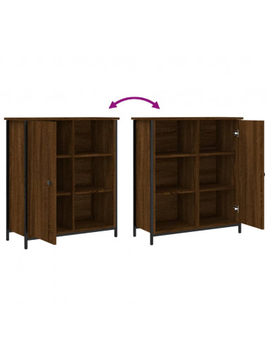 Credenza Rovere Marrone 70x30x80 cm in Legno Multistrato