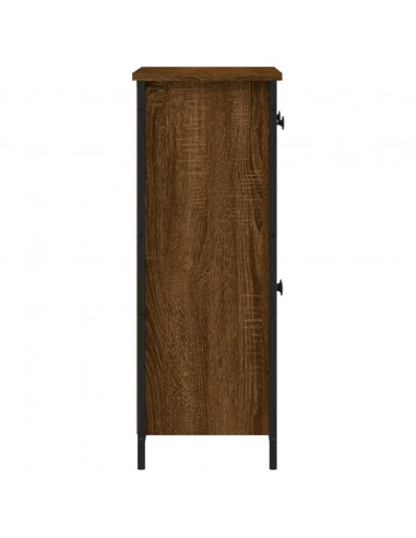 Credenza Rovere Marrone 70x30x80 cm in Legno Multistrato