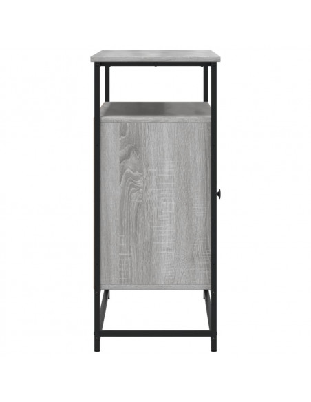Credenza Grigio Sonoma 100x35x80 cm in Legno Multistrato